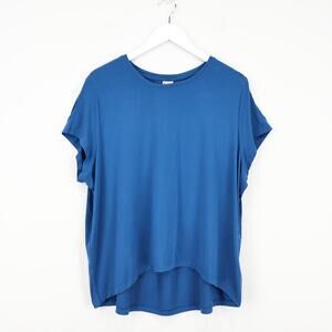 Athleta With Ease Tee Dark Lapis Blue Size Large